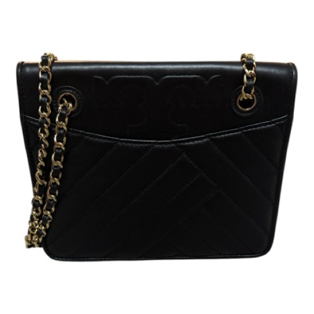 Tory Burch Quilted Alexa Black Shoulder Bag - Picture 2 of 7